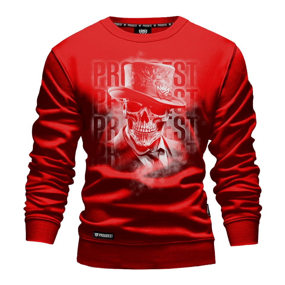 Bluza klasyczna Gentleman Skull Red