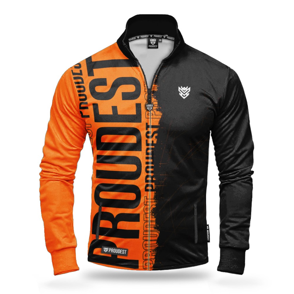 Bluza rozpinana ze stójką Duality orange