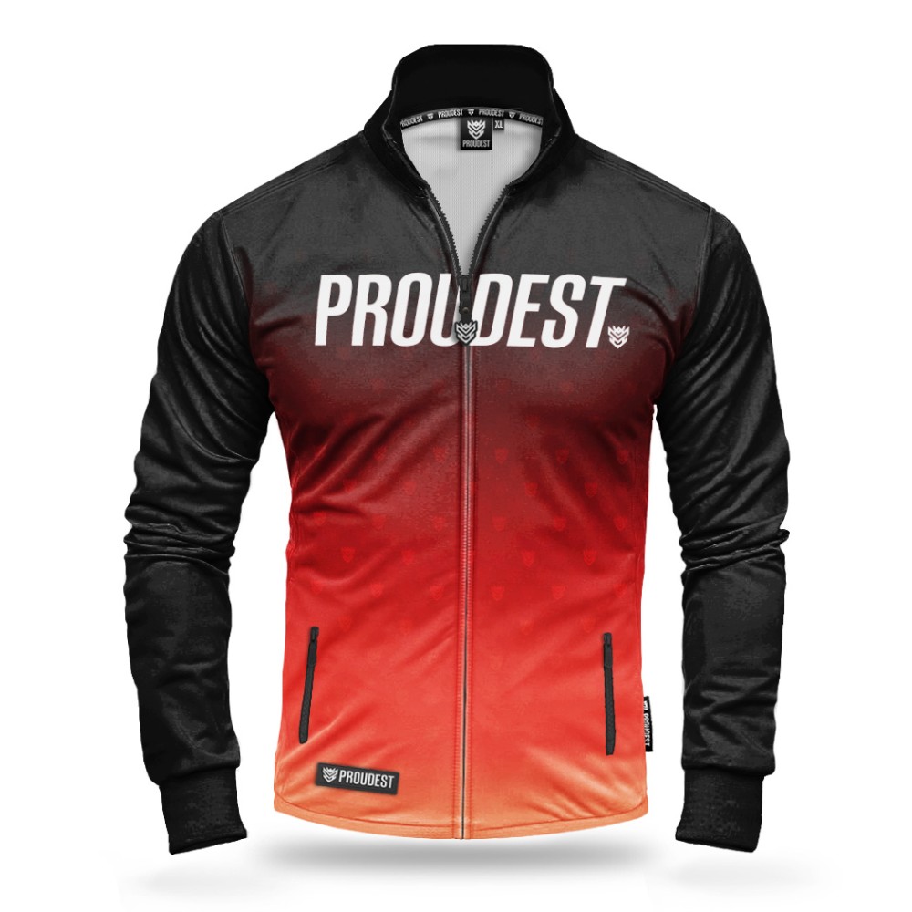 Bluza rozpinana ze stójką Ombré fire