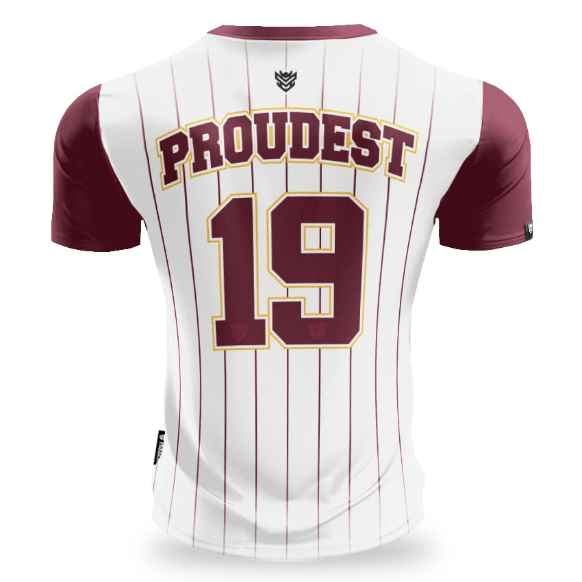 Classic pinstripe DARK RED Koszulka Slim
