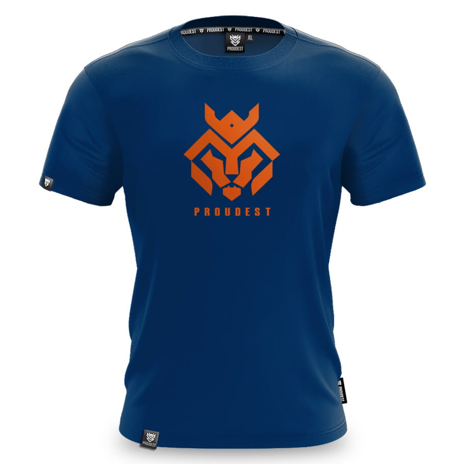 lion-dark-blue-orange-koszulka-klasyczna-bawełniana-meska- Proudest-przód kopia.jpg