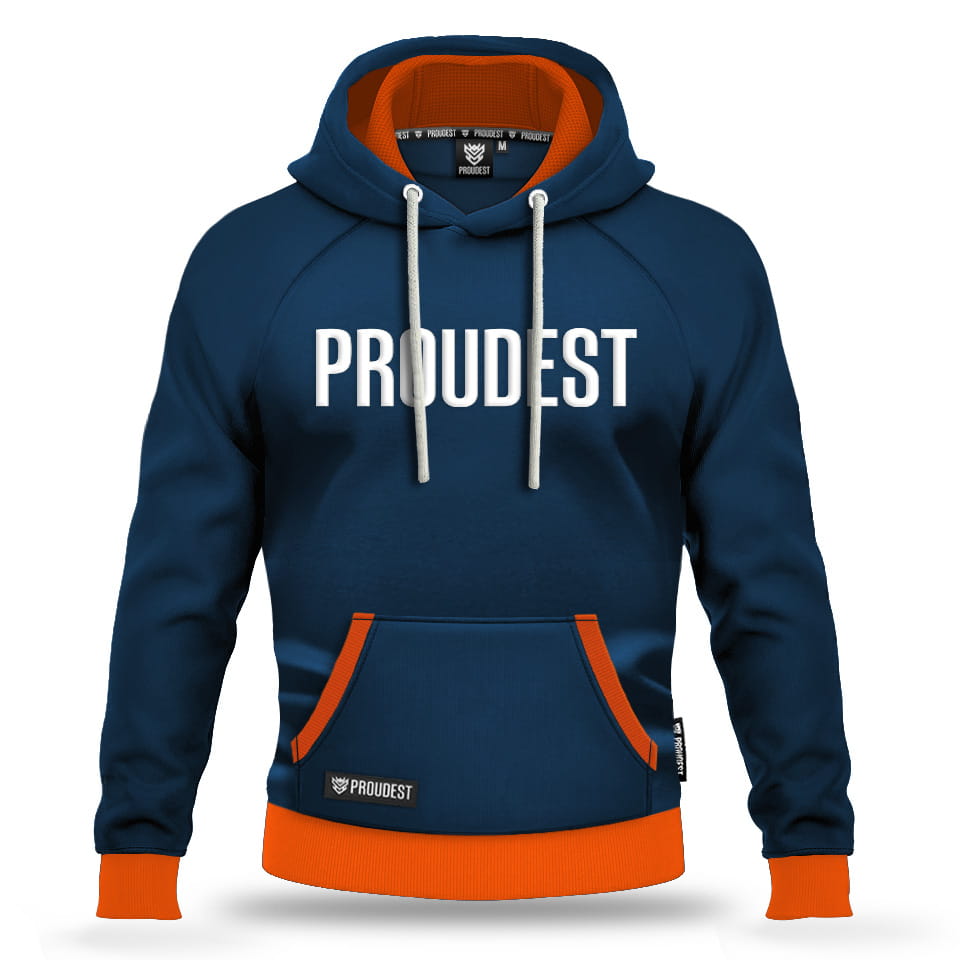 dark-blue-orange-white-big-logo-bluza-kangurka-reglan-z-kapturem-Proudest-przód kopia.jpg