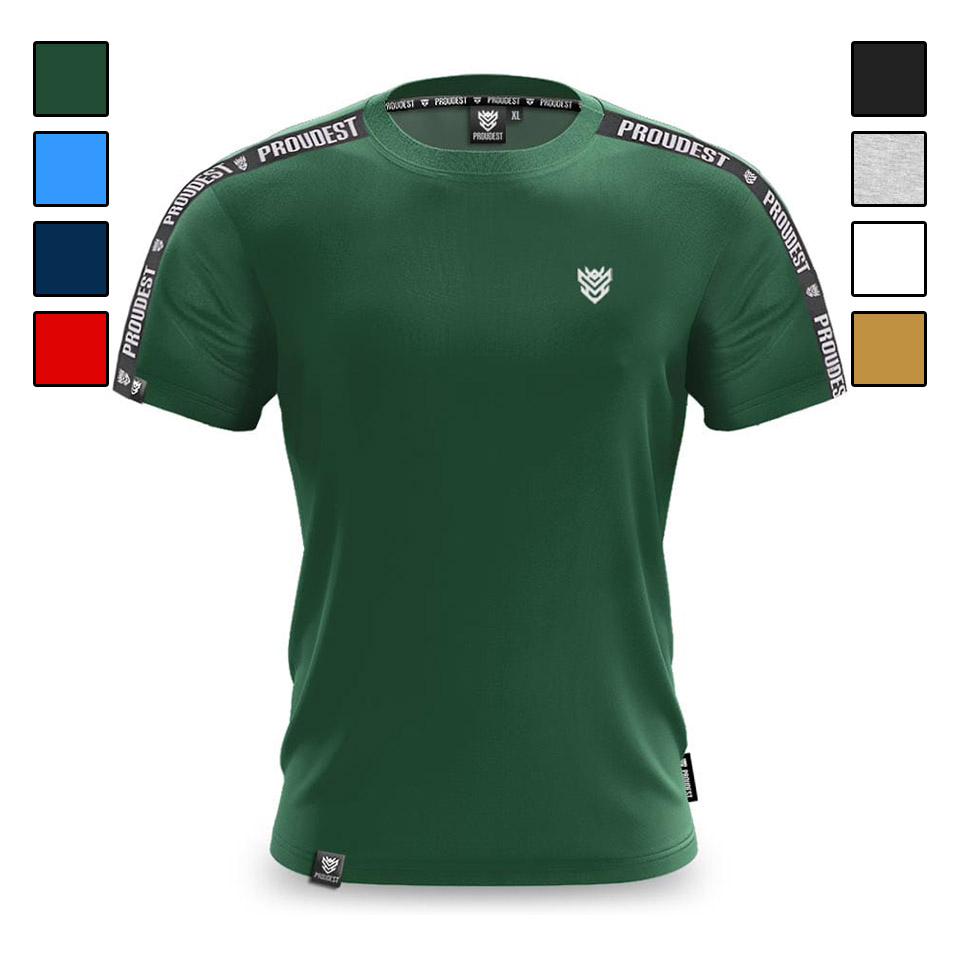 Koszulka bawełniana Dark Green Tape.jpg