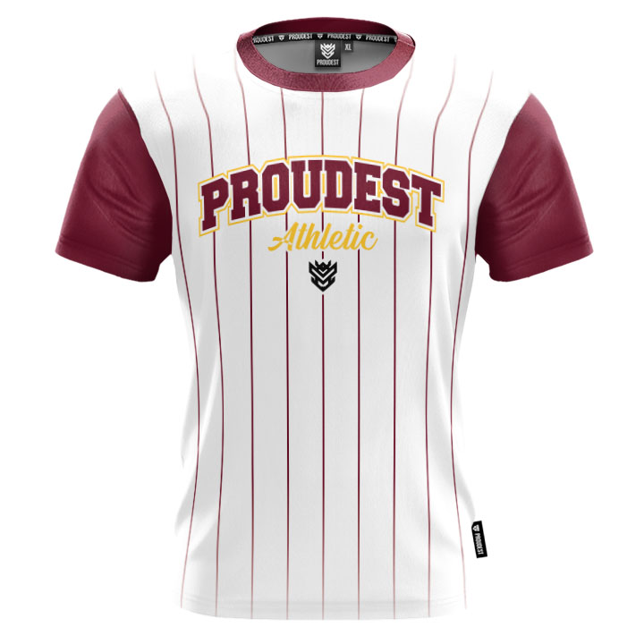 Koszulka klasyczna Classic Pinstripe dark red