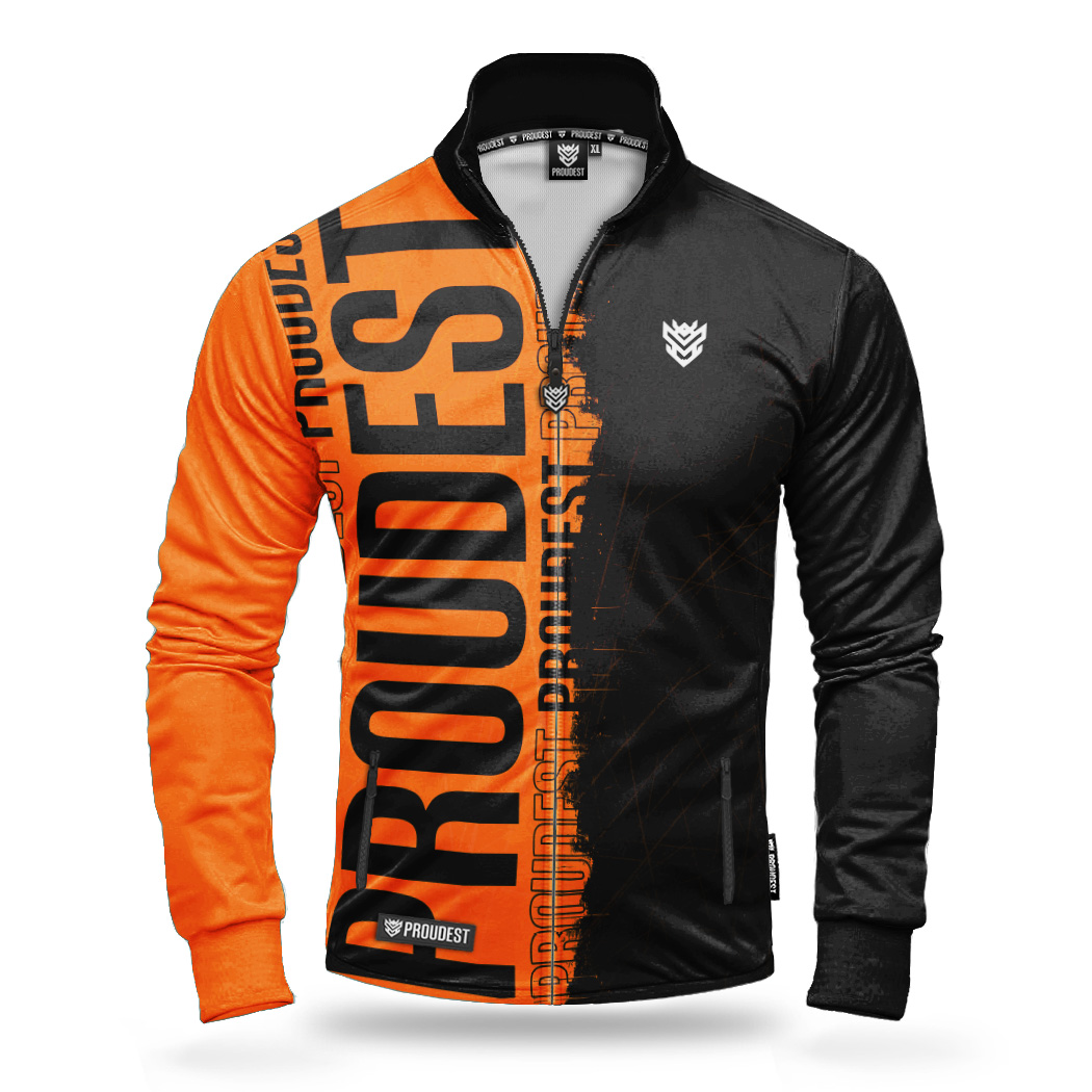 Bluza rozpinana ze stójką Duality orange