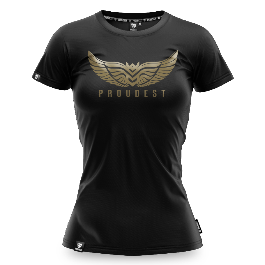 Koszulka bawełniana Damska Wings Black
