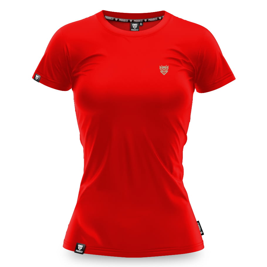 Koszulka bawełniana Damska Red Gold Logo