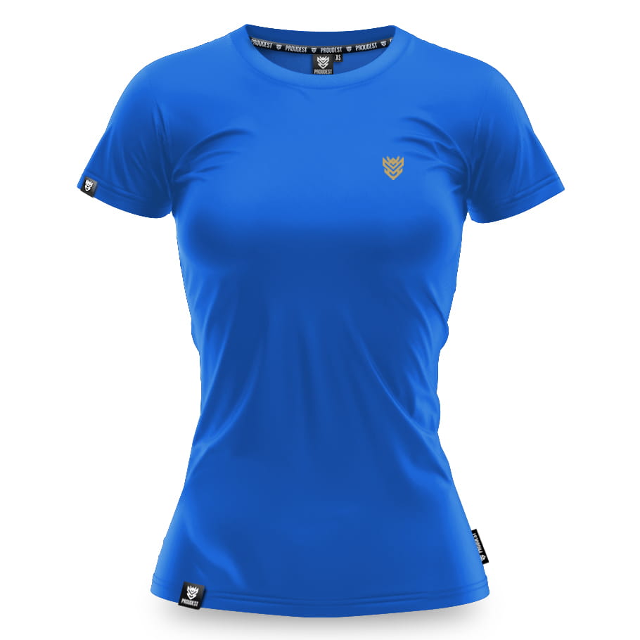 Koszulka bawełniana Damska Blue Gold Logo